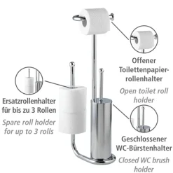 Stand WC-Garnitur 'Universalo' 3-in-1 verchromt