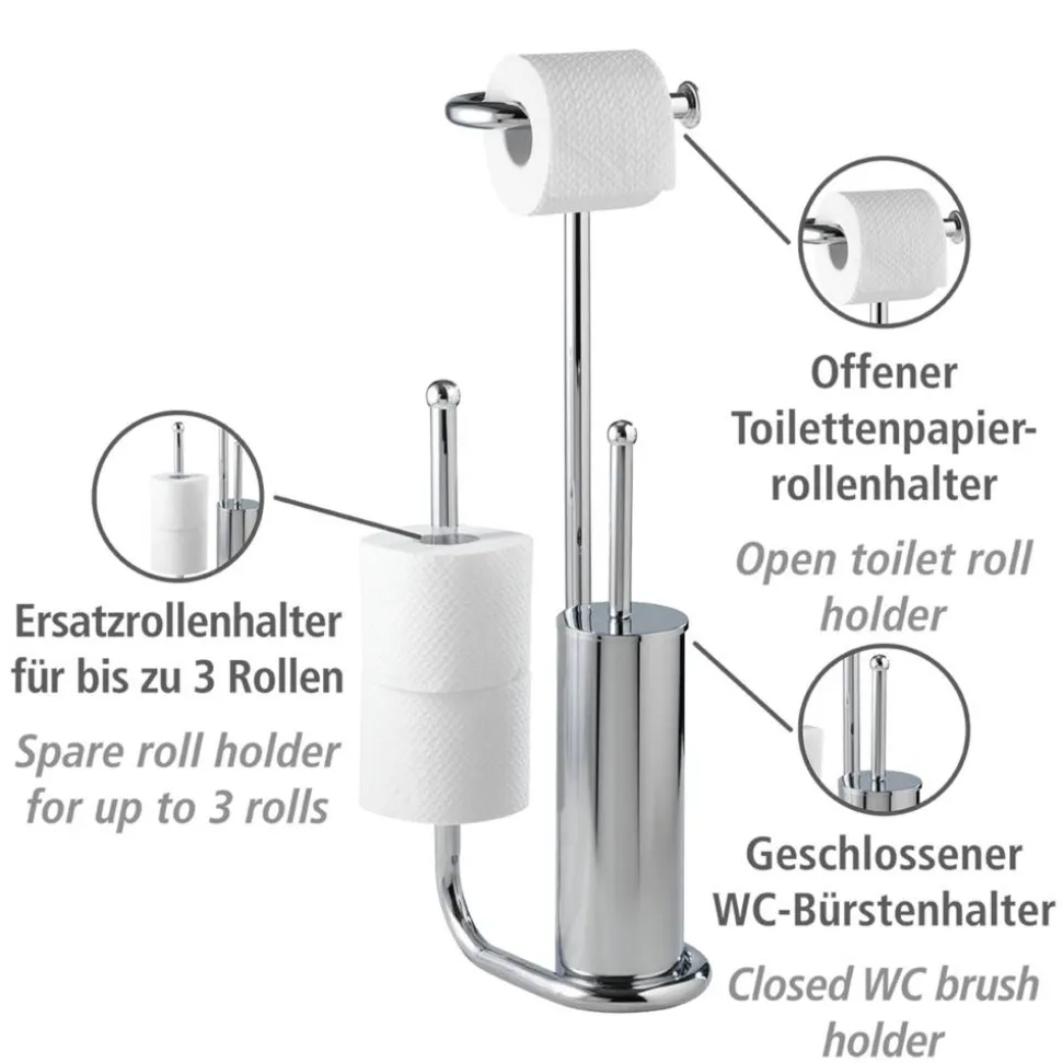 Stand WC-Garnitur 'Universalo' 3-in-1 verchromt