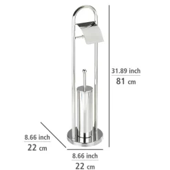 Stand WC-Garnitur 'Vasto' 2-in-1 chromfarben