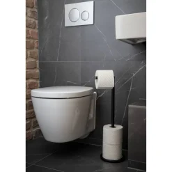 Stand Toilettenpapierhalter schwarz für 5 Rollen
