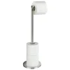 Stand Toilettenpapierhalter edelstahlfarben matt für 5 Rollen