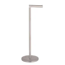 Stand Toilettenpapierhalter edelstahlfarben matt für 5 Rollen
