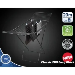 Standtrockner 'Classic 200 Easy Black' 181 x 98 x 55 cm