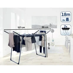 Standtrockner 'Pegasus 180 Solid Black' 66 x 157 cm schwarz