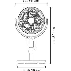 Standventilator weiß Ø 30 x 108 cm