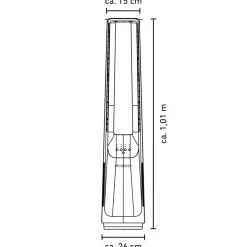 Standventilator weiß Ø 26 x 101 cm