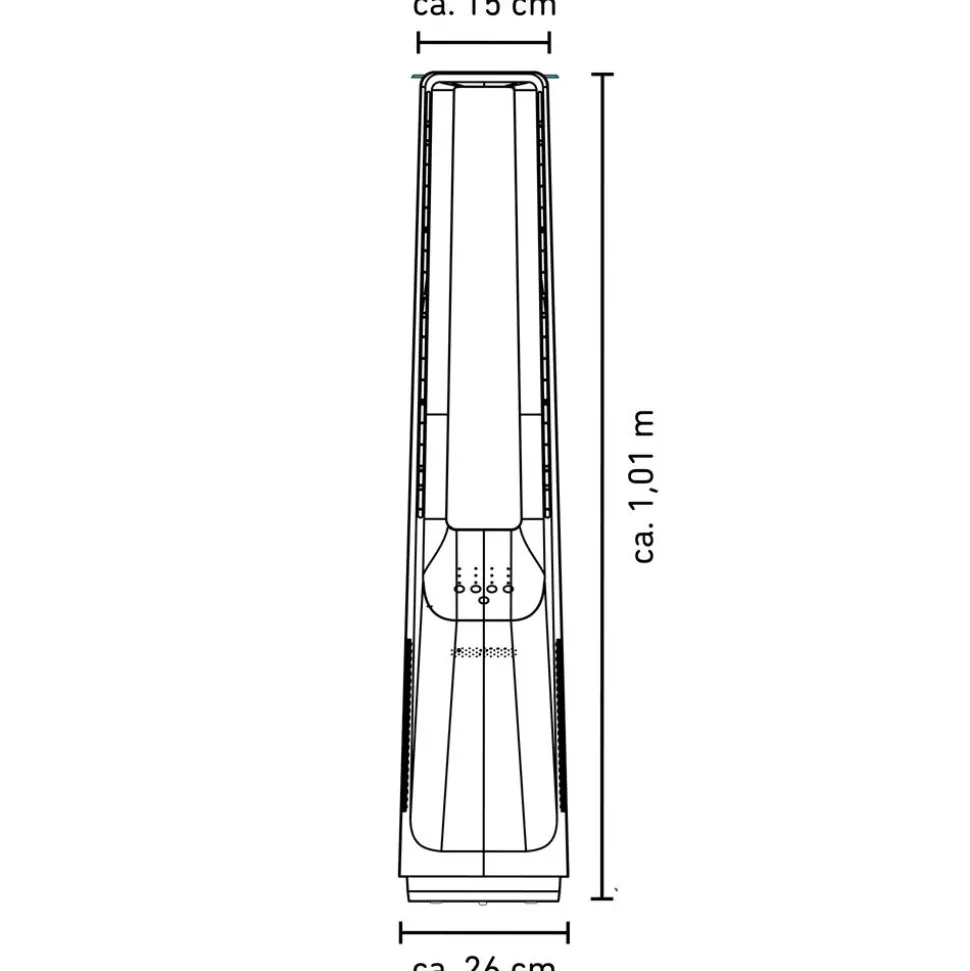 Standventilator weiß Ø 26 x 101 cm