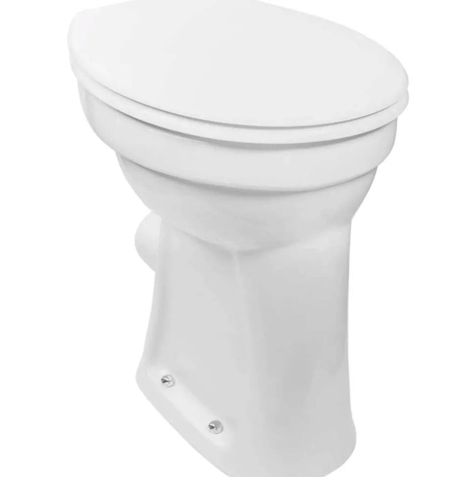 Stand-WC mit Spülrand 'CORNAT' inklusive WC-Sitz weiß