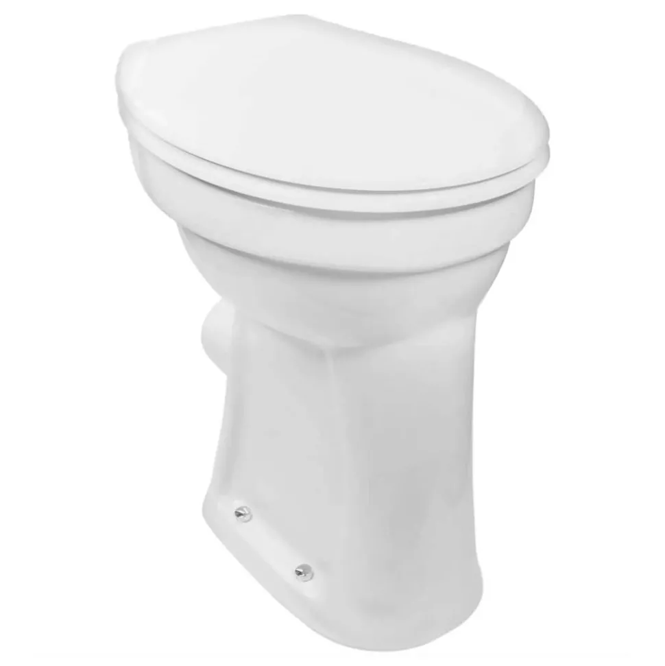 Stand-WC mit Spülrand 'CORNAT' inklusive WC-Sitz weiß