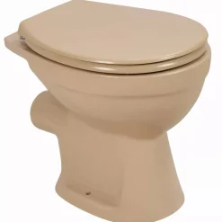 Stand-WC spülrandlos beige, ohne WC-Sitz