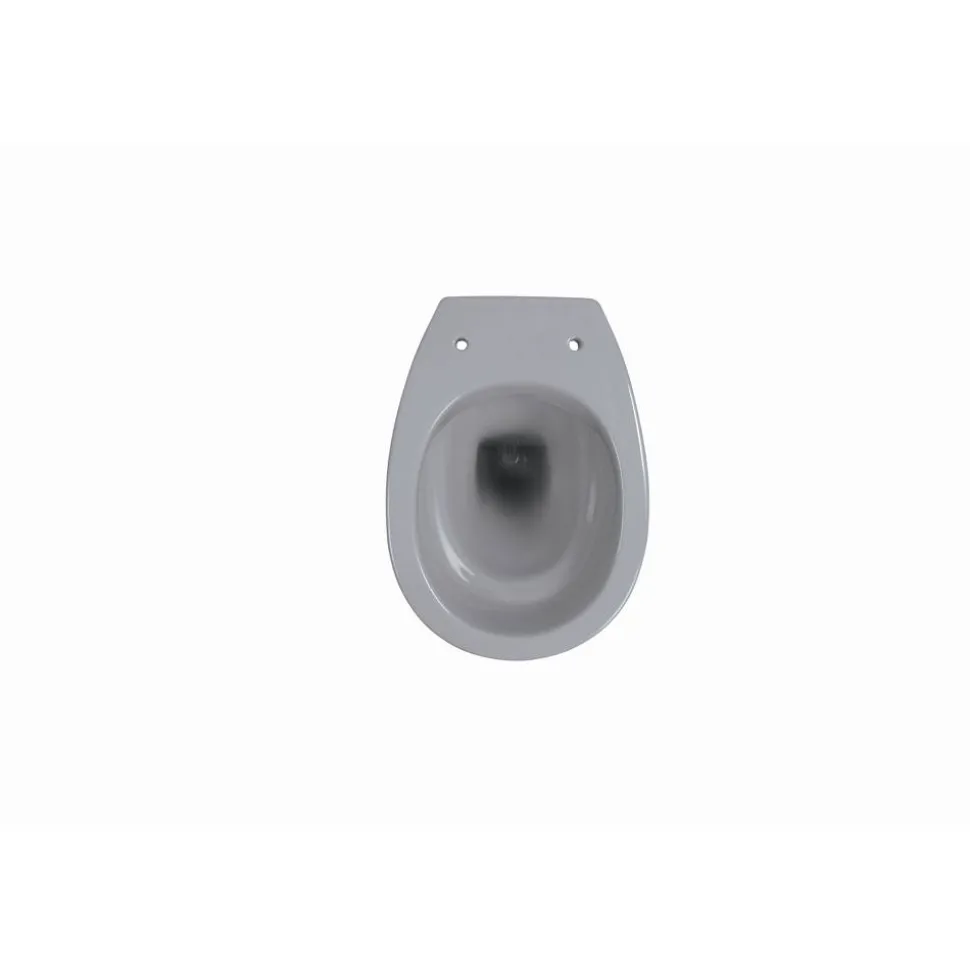 Stand-WC Tiefspüler spülrandlos grau, ohne WC-Sitz