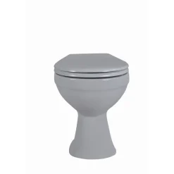 Stand-WC Tiefspüler spülrandlos grau, ohne WC-Sitz