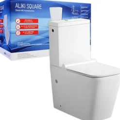 Stand-WC 'Aliki Square' inklusive WC-Sitz, spülrandlos