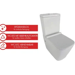Stand-WC 'Aliki Square' inklusive WC-Sitz, spülrandlos
