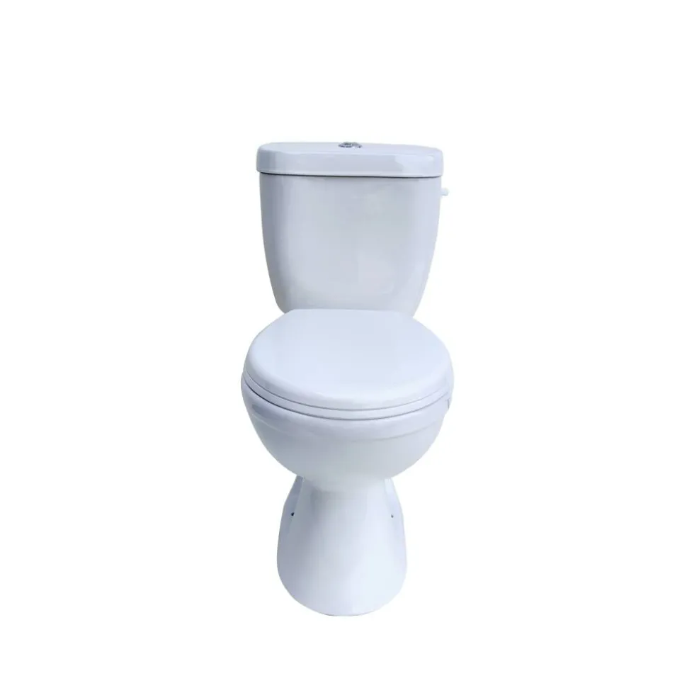 Stand-WC-Set mit Spülrand 'DNP' inklusive WC-Sitz und Spülkasten weiß