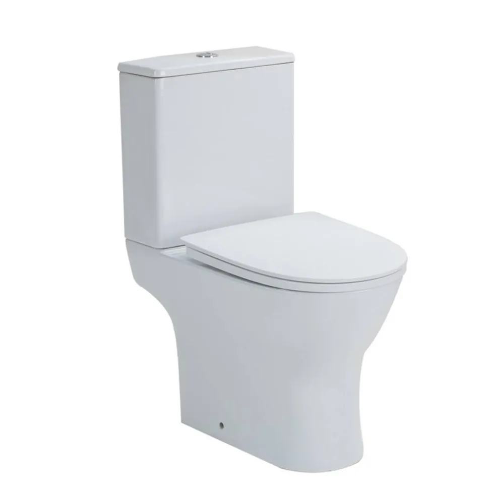 Stand-WC-Set spülrandlos 'Paros' inklusive WC-Sitz weiß