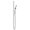 Stangenbrause-Set 'Karibik' chromfarben/hellgrau 78 cm, 3 Strahlarten