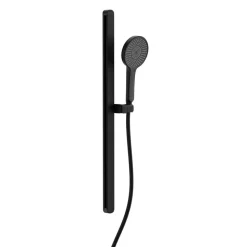 Stangenbrause-Set 'Karibik' schwarz matt 78 cm, 3 Strahlarten