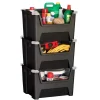 Stapelbox schwarz 40 x 50 x 31 cm