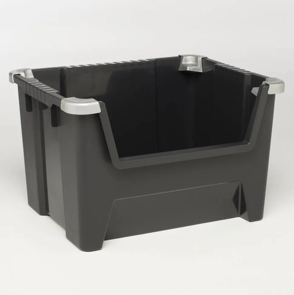 Stapelbox schwarz 40 x 50 x 31 cm