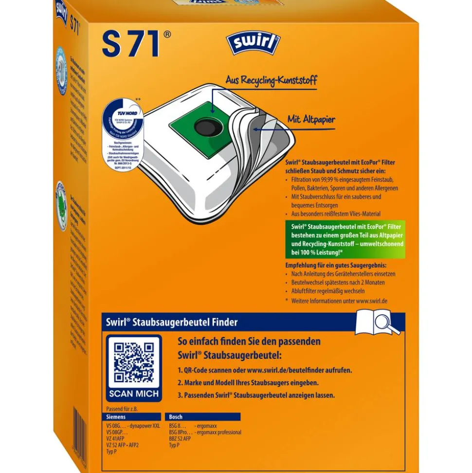 Staubsaugerbeutel S71 4 Stück