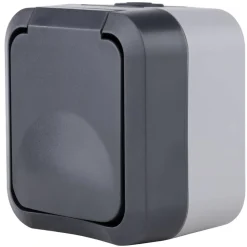 Steckdose 'Aquastorm' grau