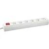 Steckdosenleiste mit Schalter 5-fach 2 USB-Ports
