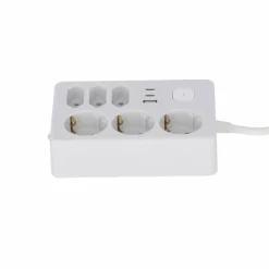Steckdosenleiste mit Schalter 3-fach weiß/grau USB-A+C 1,4 m