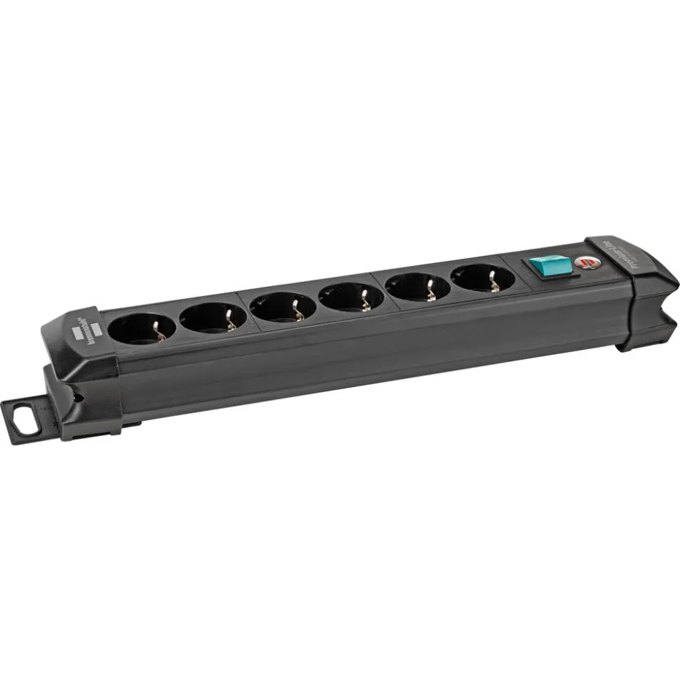 Steckdosenleiste 'Premium-Line' 0/6-fach schwarz 3 m