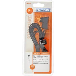 Steckeradapter TAE/DSL "Phone & Computer" Standard mit Modemkabel