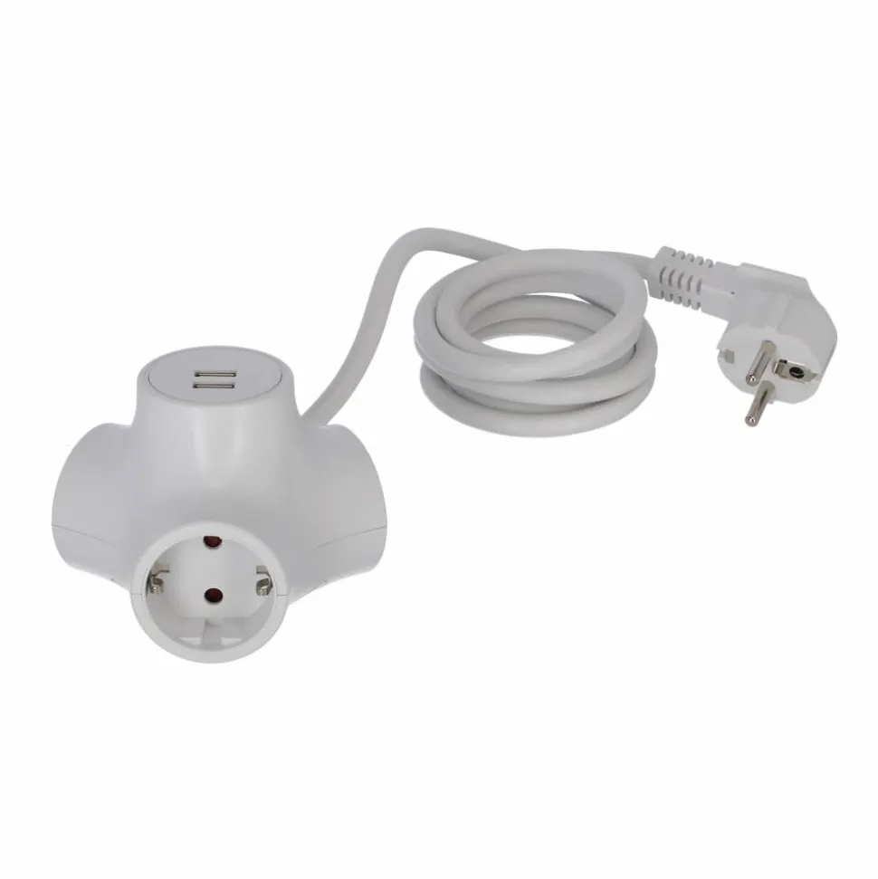 Steckerleiste 3-fach mit USB