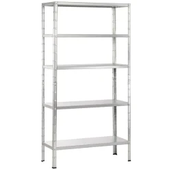 Steck-Grundregal 190 x 100 x 40 cm, 5 Böden, verzinkt, Tragkraft 325 kg