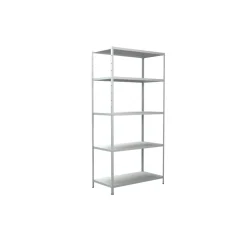 Steck-Grundregal 200 x 100 x 50 cm, 5 Böden, weiß, Tragkraft 425 kg