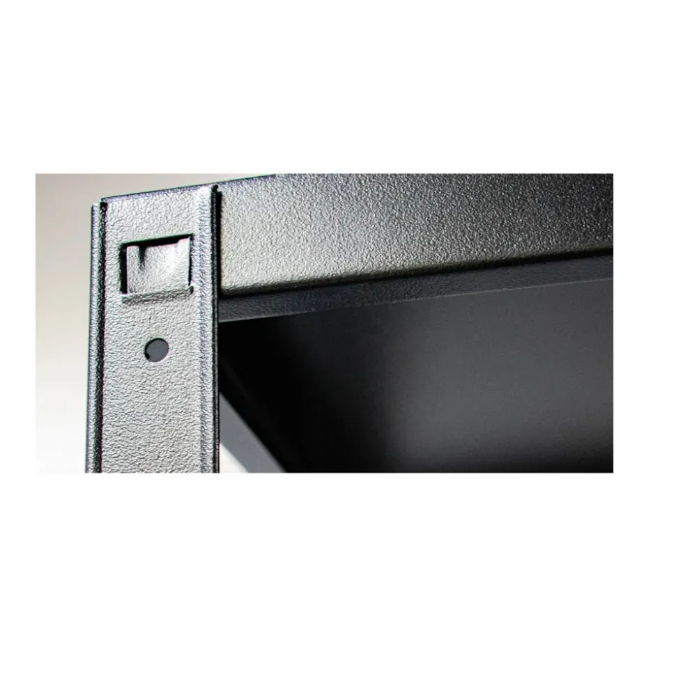 Steck-Grundregal schwarz 100 x 190 x 40 cm, 5 Böden à 65 kg
