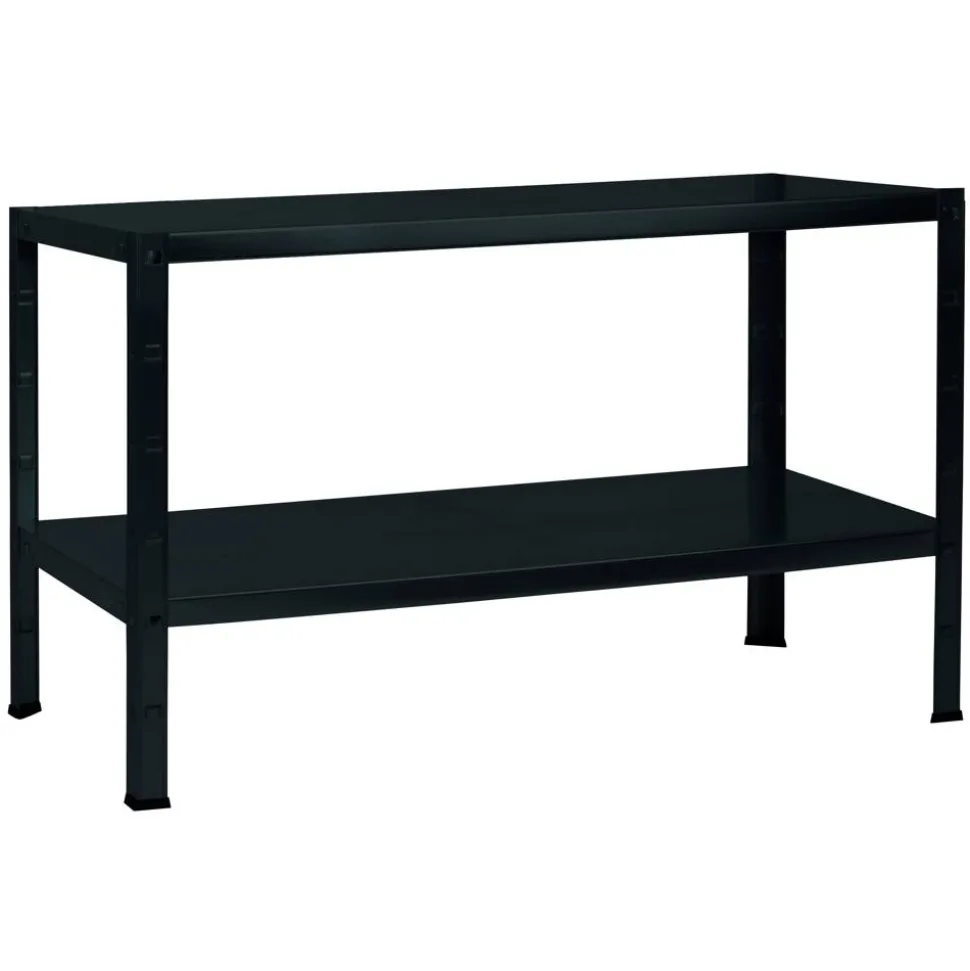 Steck-Grundregal schwarz 100 x 43 x 35 cm, 2 Böden à 65 kg