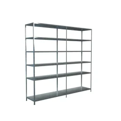 Steck-Grundregal und Anbauregal 230 x 240 x 50 cm, 12 Böden, verzinkt, Tragkraft 510 kg