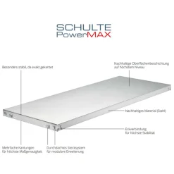 Steck-Grundregal und Anbauregal 230 x 240 x 50 cm, 12 Böden, verzinkt, Tragkraft 510 kg