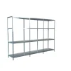 Steck-Grundregal und 3 Anbauregale 200 x 400 x 35 cm, 20 Böden, verzinkt, Tragkraft 425 kg