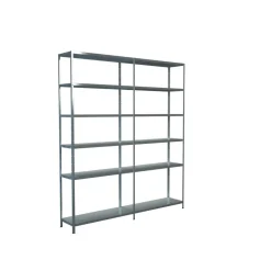 Steck-Grundregal und Anbauregal 230 x 200 x 35 cm, 12 Böden, verzinkt, Tragkraft 510 kg