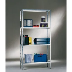 Steck-Grundregal 180 x 100 x 50 cm, 4 Böden, verzinkt, Tragkraft 340 kg
