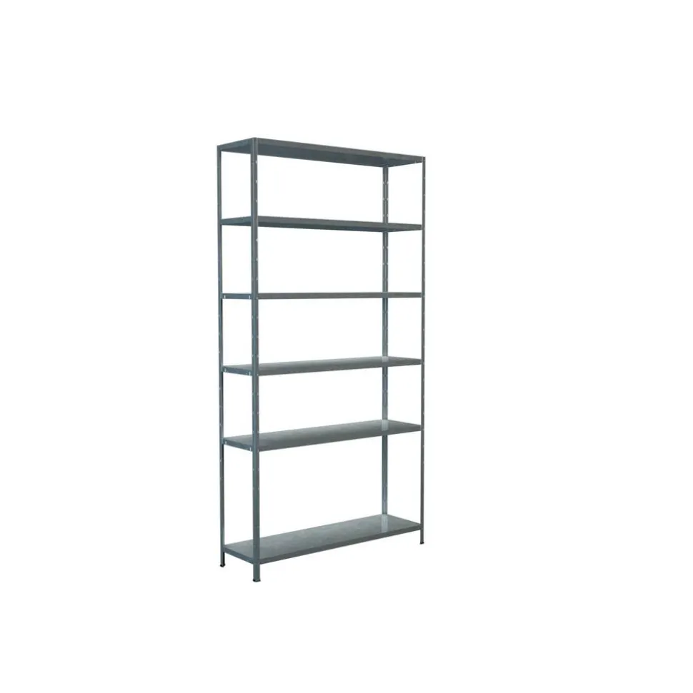 Steck-Grundregal 230 x 120 x 35 cm, 6 Böden, verzinkt, Tragkraft 510 kg