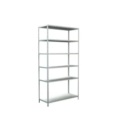 Steck-Grundregal 230 x 120 x 50 cm, 6 Böden, weiß, Tragkraft 510 kg