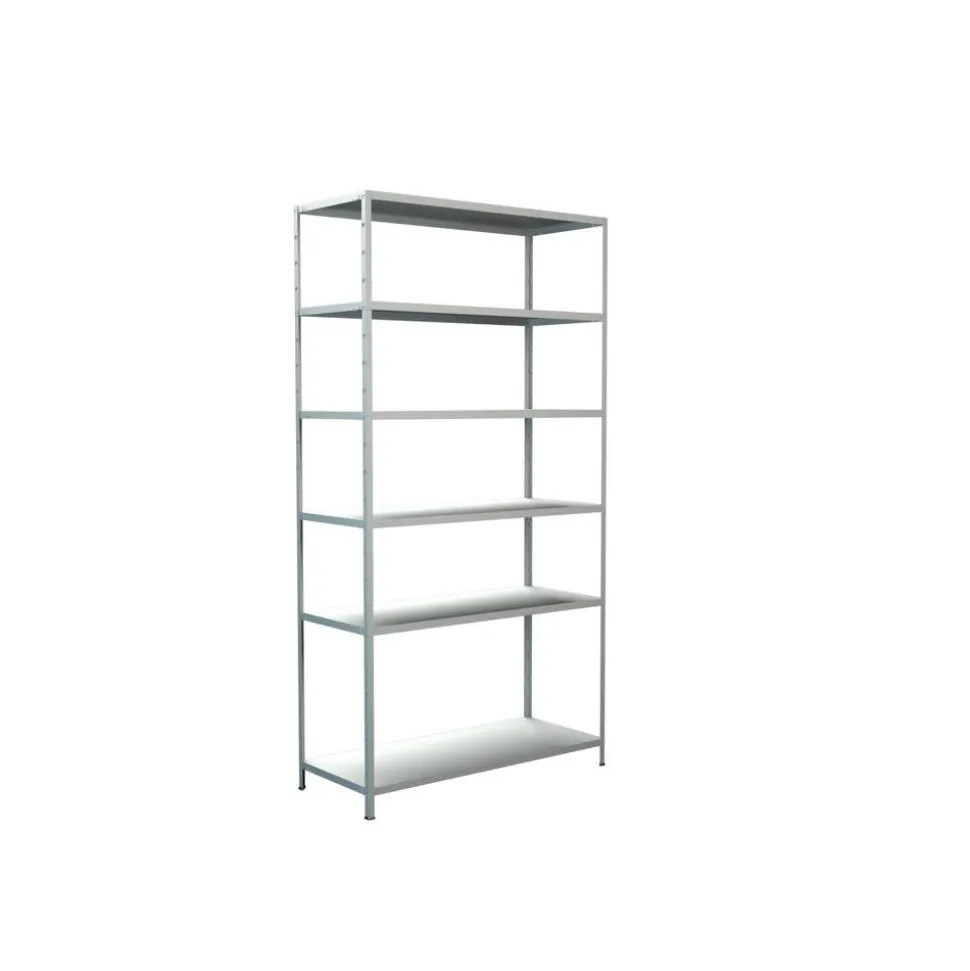 Steck-Grundregal 230 x 120 x 50 cm, 6 Böden, weiß, Tragkraft 510 kg