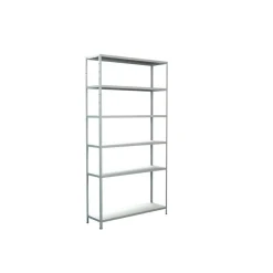 Steck-Grundregal 230 x 120 x 35 cm, 6 Böden, weiß, Tragkraft 510 kg