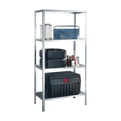 Steck-Grundregal 200 x 100 x 50 cm, 4 Böden, weiß, Tragkraft 280 kg