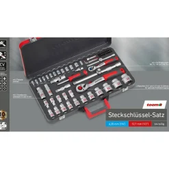 Steckschlüssel-Set 1/2" und 1/4" 64-teilig