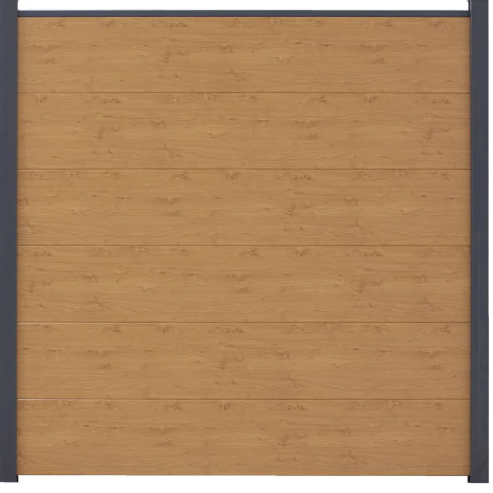 Steckzaun 'BasicLine' Eichefarben/natur 180 x 180 cm