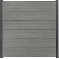 Steckzaun 'BasicLine' Holzfarben 180 x 180 cm