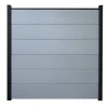 Steckzaun 'BasicLine' Holzoptik silbergrau 180 x 180 cm