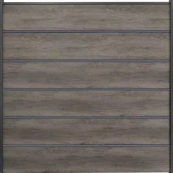 Steckzaun 'BasicLine Premium' Stecksystem Eichefarben dunkel 180 x 180 cm